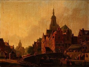 Een Nederlandse stadsscène