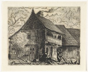 Huisje te Auschowitz in Bohemen