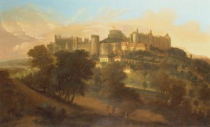 Een uitzicht op Windsor Castle vanuit het zuiden