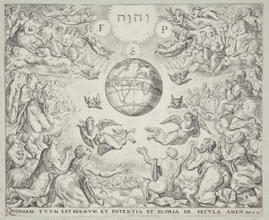 Aanbidding van de Drie-eenheid in de hemel