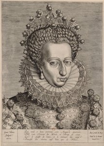Catherine de Navarra door Johannes Wierix