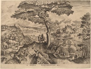 Milites Requiescentes (Soldaten in Rust) door Johannes and Lucas van Doetechum after Pieter Bruegel the Elder