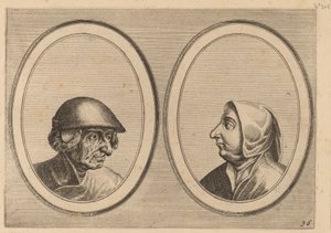"Schonckje Wel-bedrocht" en "Pronckje Heel-volmaeckt" door Johannes and Lucas van Doetechum after Pieter Bruegel the Elder