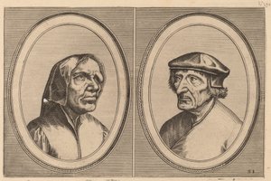 "Trijn Bulle-bacx" en "Voorsichtighe Oenne" door Johannes and Lucas van Doetechum after Pieter Bruegel the Elder