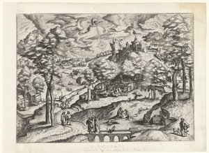 Landschap met doop van Christus