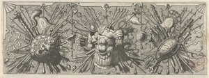Panoplia. Fries met Romeinse wapens, bovenste deel