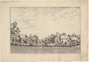 Boerderijen, geploegd veld op de voorgrond van Praediorum villarum et rusticarum casu
