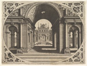 Plaat uit Varie Architecture, ca. 1560 door Johannes van Doetecum I