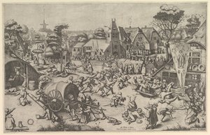 De Kermis van Sint Joris, ca. 1569, gedrukt 1601 door Johannes van Doetecum I