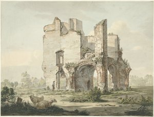 De ruïne van de Abdij van Rijnsburg