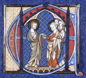 Christus presenteert de missie aan St. Peter, ca. 1320 door Johannes von Valkenburg