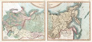 Kaart van het Russische Rijk verdeeld in zijn gouvernementen door John (after) Cary
