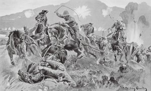 Het redden van de kanonnen bij de Tugela door John (after) Charlton