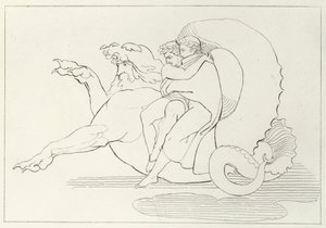 Gerion, Inferno, Canto 17 door John (after) Flaxman