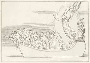 De zegen, Vagevuur, Canto 2 door John (after) Flaxman
