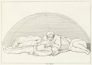 De Dood van Ugolino, Inferno, Canto 33 (gravure) door John (after) Flaxman