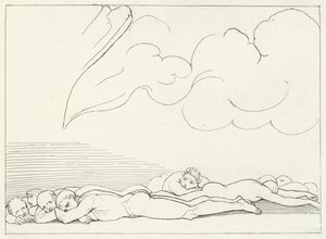 De Aardbeving, Louteringsberg, Canto 20 door John (after) Flaxman