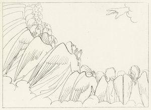 De Hiërarchieën, Paradijs, Canto 29 (gravure) door John (after) Flaxman