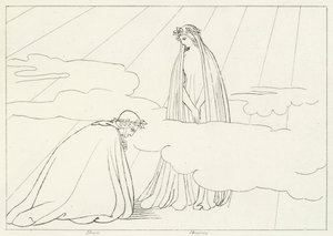 De Maanbol, Paradijs, Canto 2 (gravure) door John (after) Flaxman