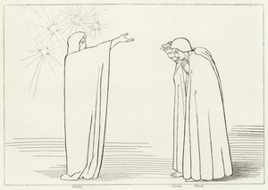 De Berg van Beproeving, Louteringsberg, Canto 1 (gravure) door John (after) Flaxman