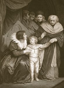 Hertog van York, broer van Edward V, overgedragen door de koningin, gegraveerd door J. Fittler, illustratie uit David Hume