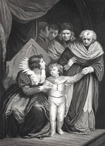 Elizabeth Woodville geeft haar zoon over door John (after) Opie