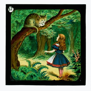 Alice in Wonderland, gekleurde lantaarnplaten