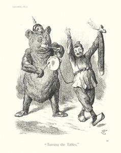 Sir John Tenniel cartoon: "De Tafels Keren" door John (after) Tenniel