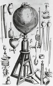Nieuwe fysisch-mechanische luchtexperimenten, door Robert Boyle (1627-1691), gravure