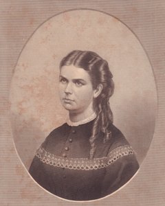 Portret van Ada Kinsman (1845-1871), vrouw van dominee Edward Archibald Wanless, gravure door FE Jones door Walter Charles Mills