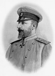 Portret van Ferdinand I (1861-1948), tsaar van Bulgarije, gravure