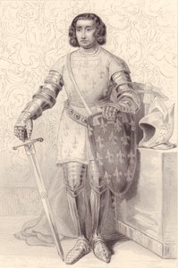 Portret van Filips van Artois, Graaf van Eu (1358-1397), gravure, uit Galerie Historique de Versailles door Walter Charles Mills