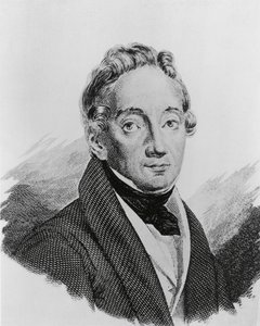 Portret van Pietro Colletta (1775-1831), Italiaanse generaal en historicus, gravure door Walter Charles Mills