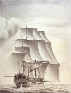 Portret van het Engelse schip 