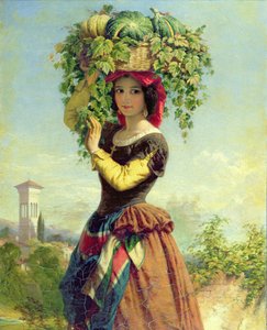 Een Italiaanse fruitverkoper