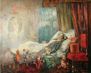 De droom na het gemaskerde bal door John Anster Fitzgerald