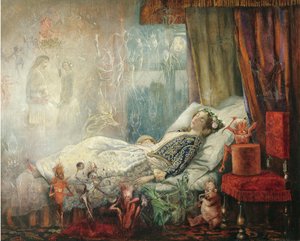De droom na het gemaskerde bal door John Anster Fitzgerald