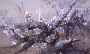 "Wie Vermoordde Cock Robin?" door John Anster Fitzgerald