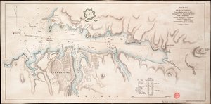 Zwarte Zee Sebastopol van een Russische enquête uit 1836 door John Arrowsmith