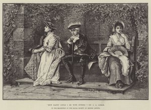 Hoe gelukkig zou ik kunnen zijn met beiden! In de tentoonstelling van de Royal Society of British Artists door John Arthur Lomax