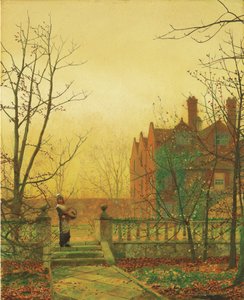 Herfst Goud door John Atkinson Grimshaw
