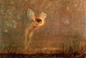 Iris door John Atkinson Grimshaw