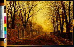 Nocturne in Goud door John Atkinson Grimshaw