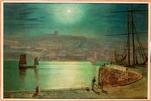 Whitby Haven bij maanlicht, 1870 door John Atkinson Grimshaw