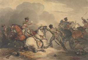 Een gevechtsscène door John Augustus Atkinson