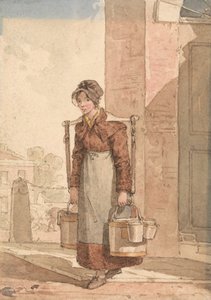 Een melkmeisje door John Augustus Atkinson