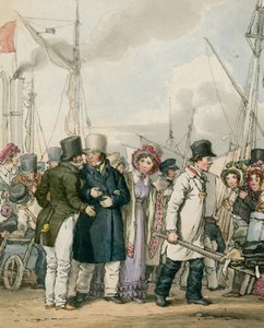 Aankomst in Margate door John Augustus Atkinson