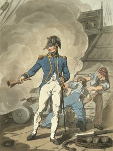 Postkapitein uit Costume of Great Britain, gegraveerd door de kunstenaar, uitgegeven door William Millar en James Walker, 1807
