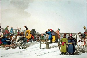 Renbaan, geëtst door de kunstenaar, gepubliceerd 1804