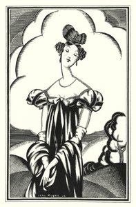 Illustratie voor Don Juan door Lord Byron: Aurora Raby, een jonge ster door John Austen